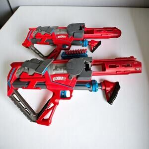 Mattel Vintage BOOMco Rapid Madness Blaster Set of 2 With Darts and Holder